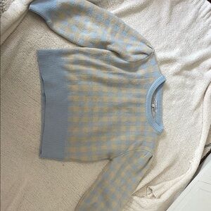 Blue Striped Crew Neck Sweater